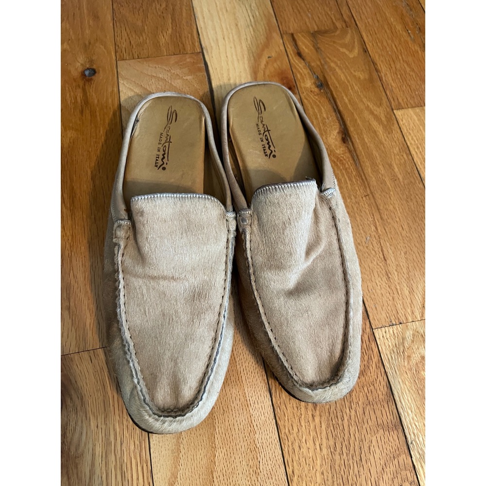 Santoni Calf Hair Mule Vtg Size 38/US 7.5-8 - Picture 3 of 7